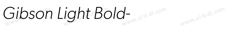 Gibson Light Bold字体转换